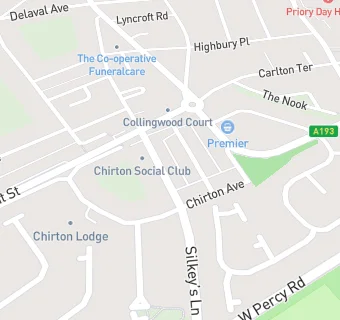 map for Chirton Social Club