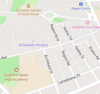 map for Gosforth Junior High Academy