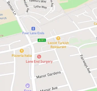 map for Lane End Surgery