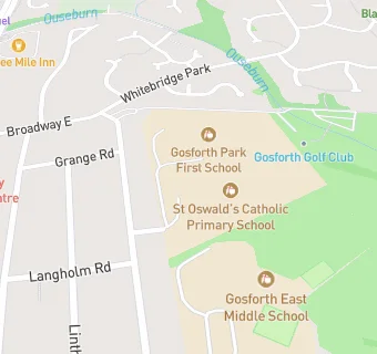 map for St Oswald's Catholic Primary School, Gosforth