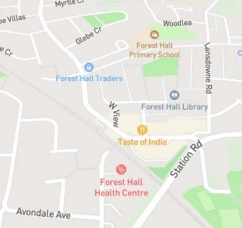 map for Forest Hall Tandoori