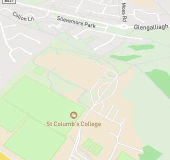 map for St Columb's College Canteen