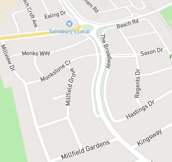 map for Sainsburys (New Broadway)