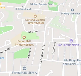 map for Forest Hall Primary School