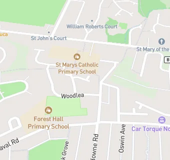 map for Forest Hall Primary School