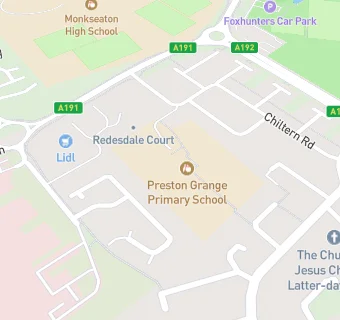 map for Preston Grange Primary School