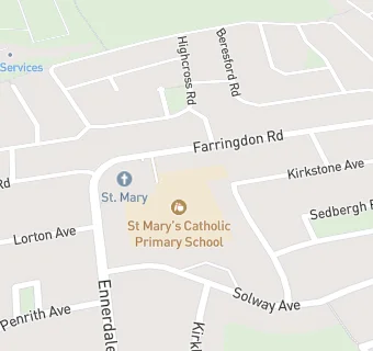 map for St Marys Out Of School Club