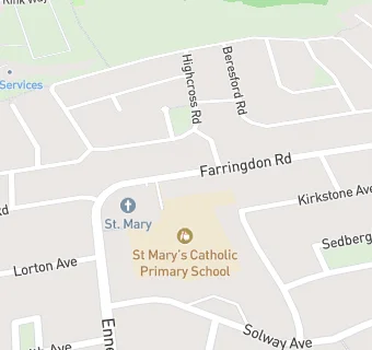 map for St Marys Roman Catholic Primary School