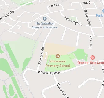 map for Shiremoor Primary School