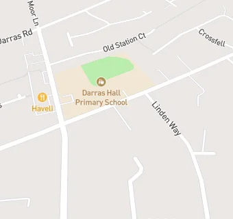 map for Darras Hall Primary School