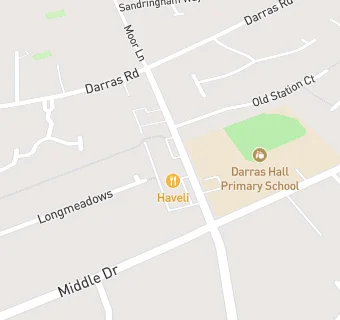 map for Darras Hall Surgery