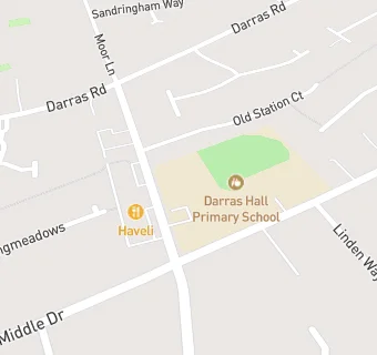 map for Darras Hall Primary School