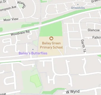 map for Bailey Green Primary School