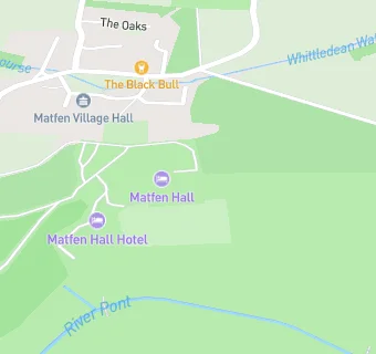 map for Matfen Hall Hotel Ltd