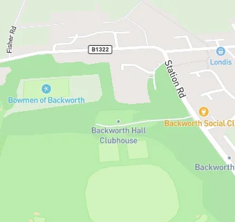 map for Backworth Miners Welfare