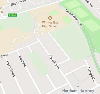 map for Whitley Bay High School