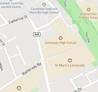 map for St Mary's High School Meals Canteen