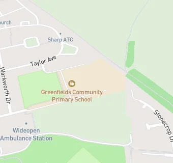 map for Greenfields Community Primary School