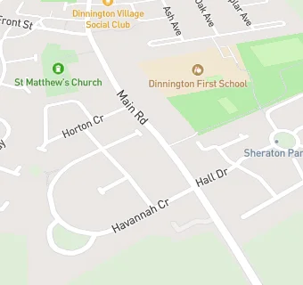 map for Dinnington Surgery