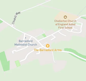 map for Chollerton Church of England Aided First School