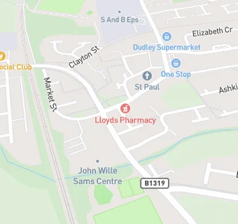 map for Dudley First School