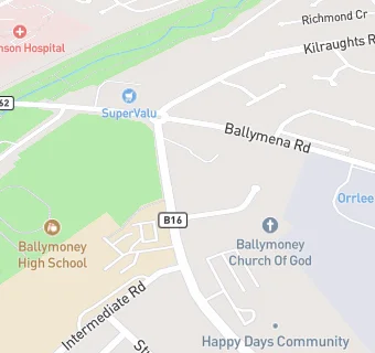 map for Ballymoney Church of God