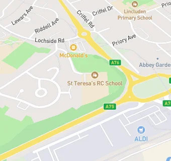 map for St Teresa's RC School