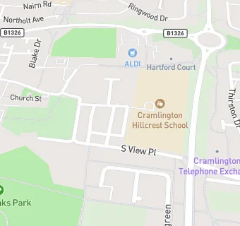 map for Cramlington Hillcrest School