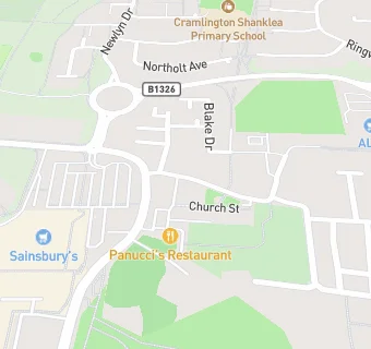 map for Cramlington Working Mens Social Club