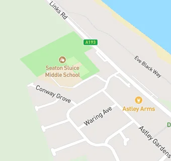 map for Seaton Sluice Middle School