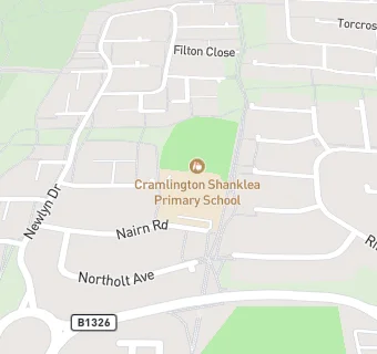 map for Cramlington Shanklea Primary School