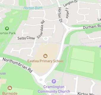 map for Eastlea Primary School