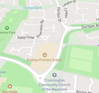 map for Eastlea Primary School