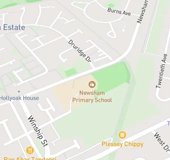 map for Newsham Primary School