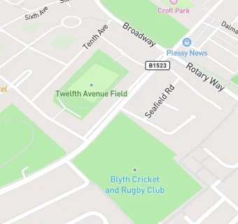 map for Blyth Rugby & Cricket Club