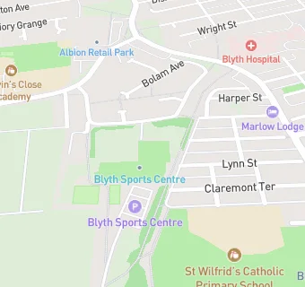 map for Blyth Sports Centre