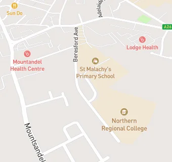 map for St Malachys Primary School