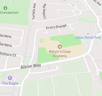 map for Malvin's Close Primary School