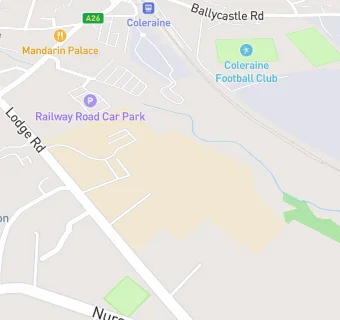 map for Coleraine Grammar, Lodge Road