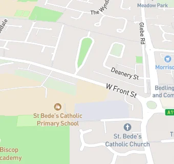 map for Bedlington West End Primary School