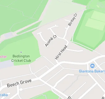 map for Bedlington Cricket Club