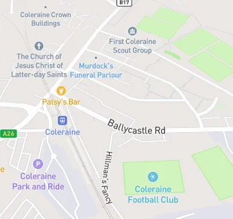 map for Coleraine Football Club Ltd