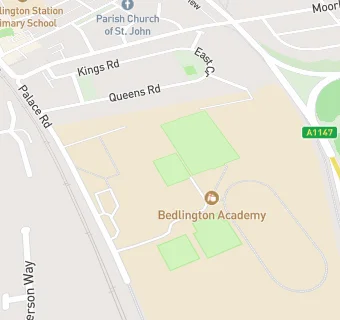 map for Bedlington Academy School