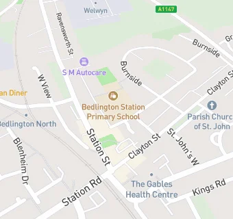 map for Bedlington Station Primary School