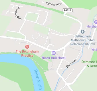 map for Bellingham Camping & Caravanning Club Site