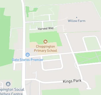 map for Choppington Primary School