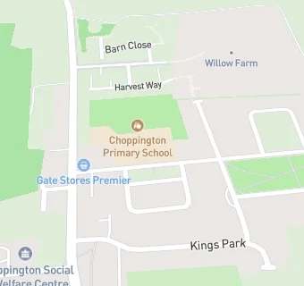 map for Choppington First School