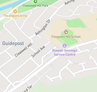 map for Cleaswell Hill School