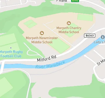 map for Morpeth Rugby Club