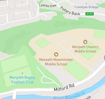 map for Morpeth Newminster Middle School